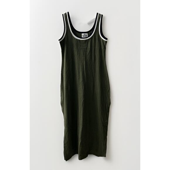 Vintage Y2K Women's Jalate USA S Olive Green Dress Sleeveless Scoop Neck 90s - Picture 1 of 6